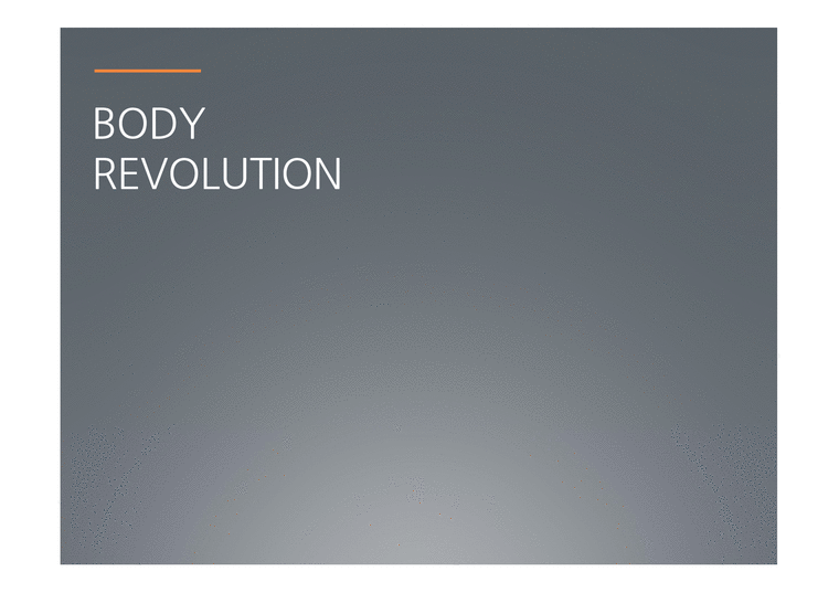 BODY REVOLUTION 기업현황 제품 서비스 사회과학