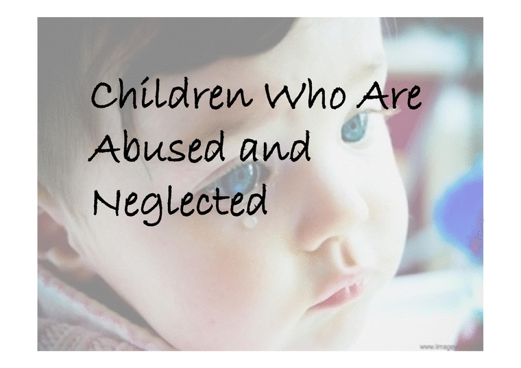 Children Who Are Abused and Neglected1-1페이지