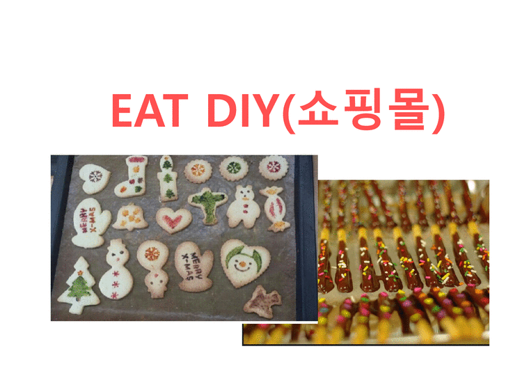 EAT DIY(쇼핑몰) 사업 아이템 선정-1페이지