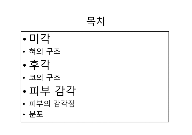 미각과 후각 피부감각 - 미각 - 인문/교육