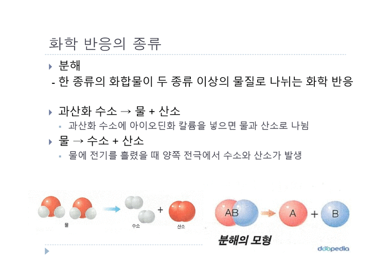 여러가지 화학반응 - 화합 - 인문/교육