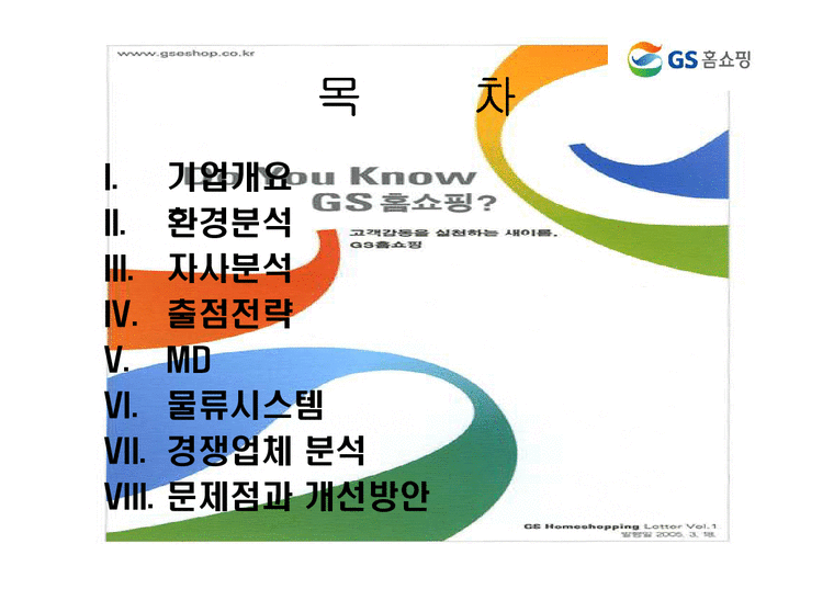 유통  gs홈쇼핑 유통시스템 분석-2페이지