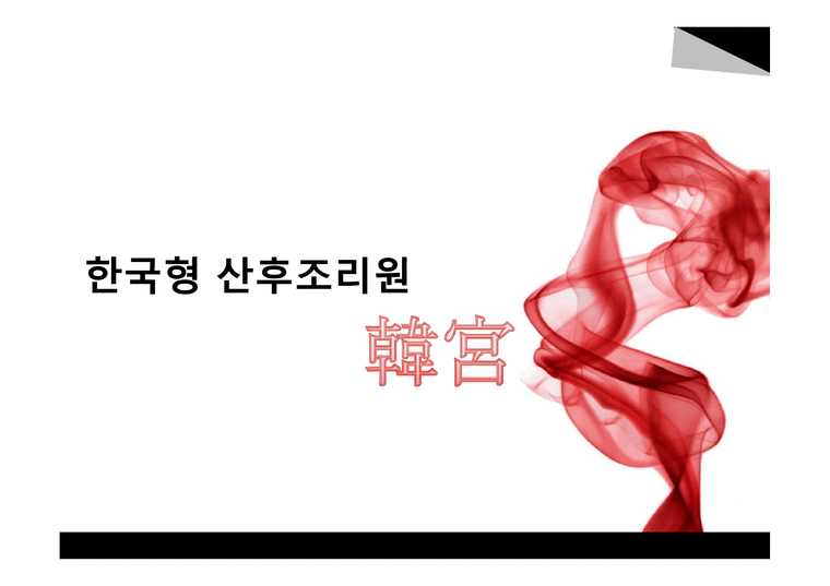 중국사업계획서 - 한국형 산후조리원-1페이지