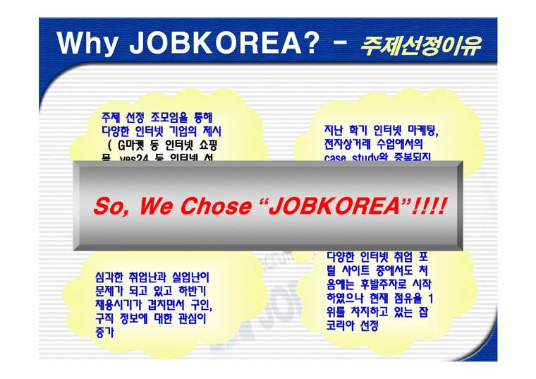 인터넷마케팅  잡코리아 JOB KOREA 사례 분석-3페이지