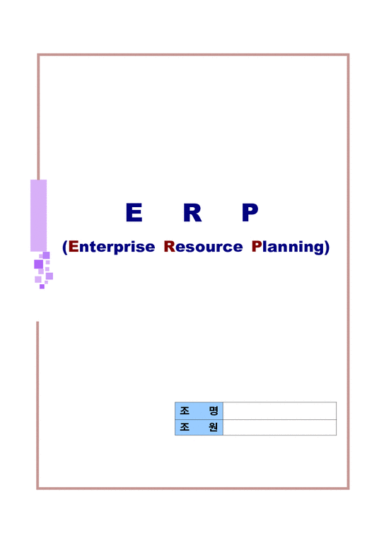 전략정보론  ERP 적용 사례 연구-1페이지
