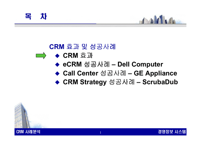 경영정보시스템  CRM 효과 및 성공사례-2페이지