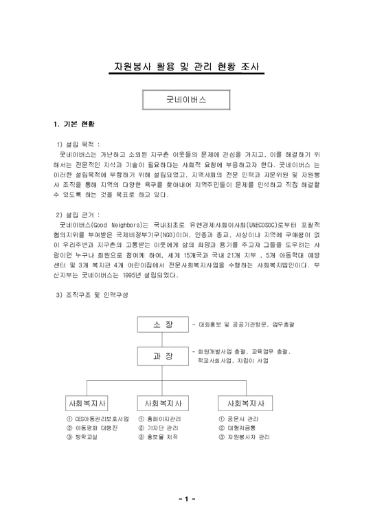 사회복지 자원봉사관리론-1페이지