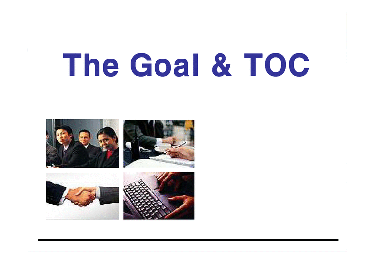 제약조건이론  TOC(제약조건이론)에 대한 이해와 원인  기법  적용사례 분석-1페이지