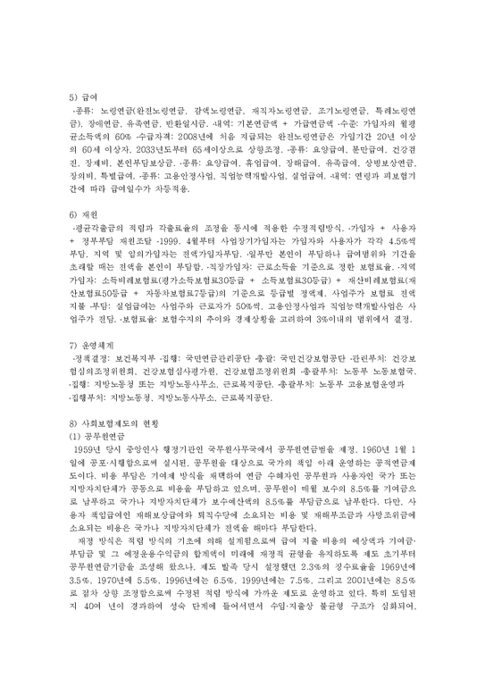 사회복지  한국의 사회복지 정책의 종류-4페이지