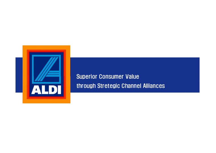 다국적기업  ALDI의 성공요인-1페이지
