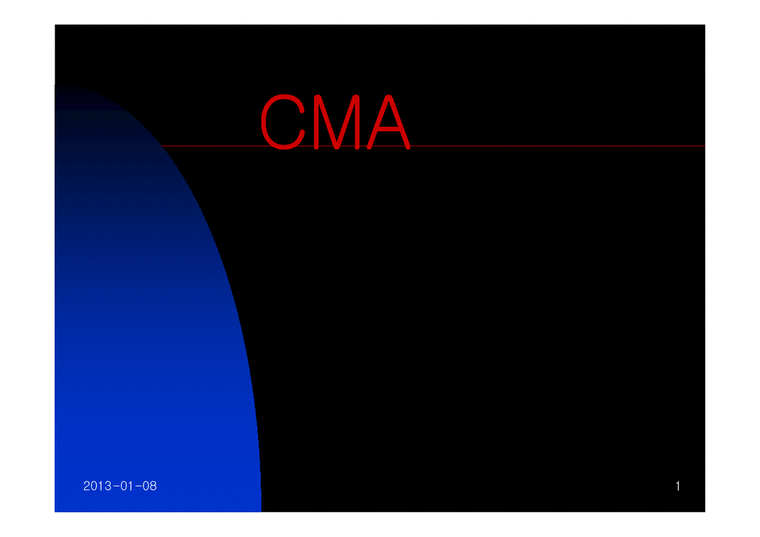 CMA 투자론 레포트-1페이지