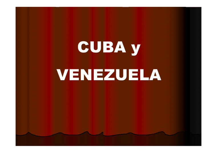 쿠바와 베네수엘라 분석-1페이지