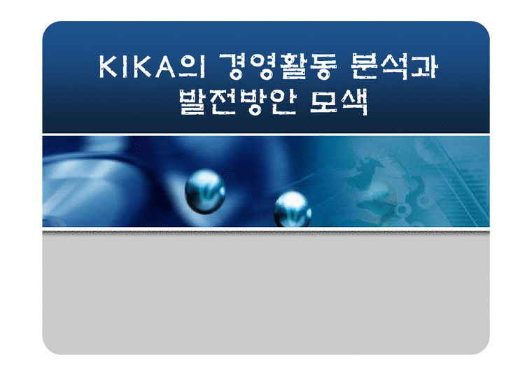 마케팅  KIKA(키카)의 경영분석-1페이지