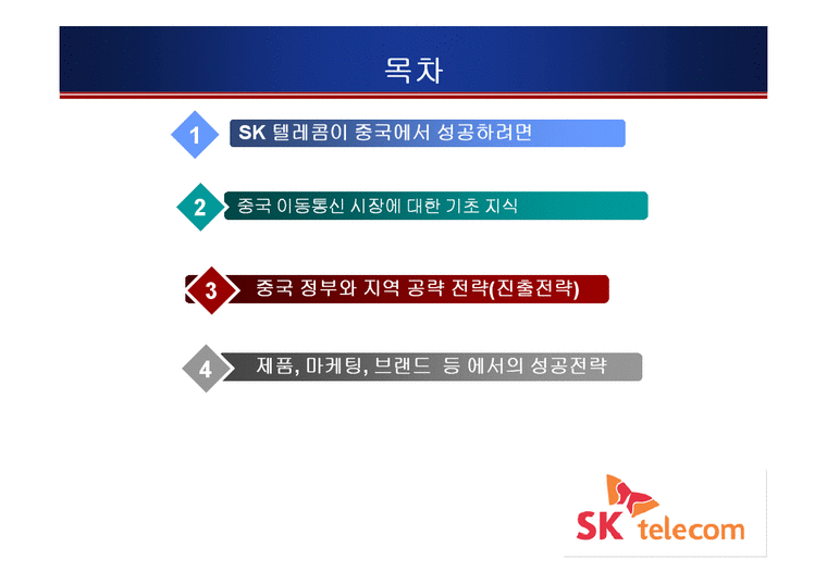 경영론  SK TELECOM(sk텔레콤)이 중국에서 성공할 수 있는 방안 제시-2페이지