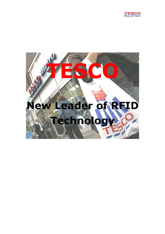 생산운영관리  테스코 TESCO RFID기술(영문)-1페이지