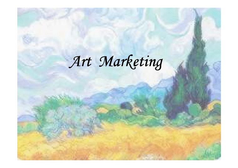 마케팅  Art Marketing 아트마케팅-1페이지