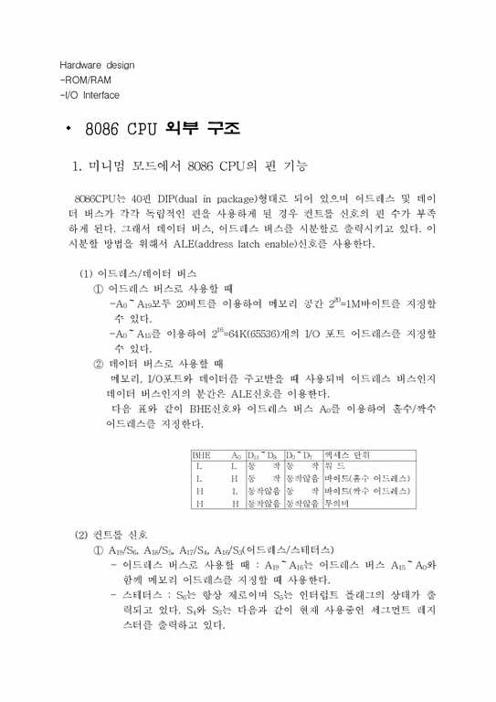 Hardware design 레포트 기타