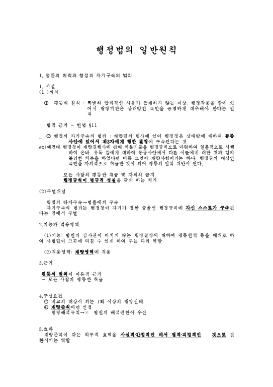 행정법의 일반원칙 2