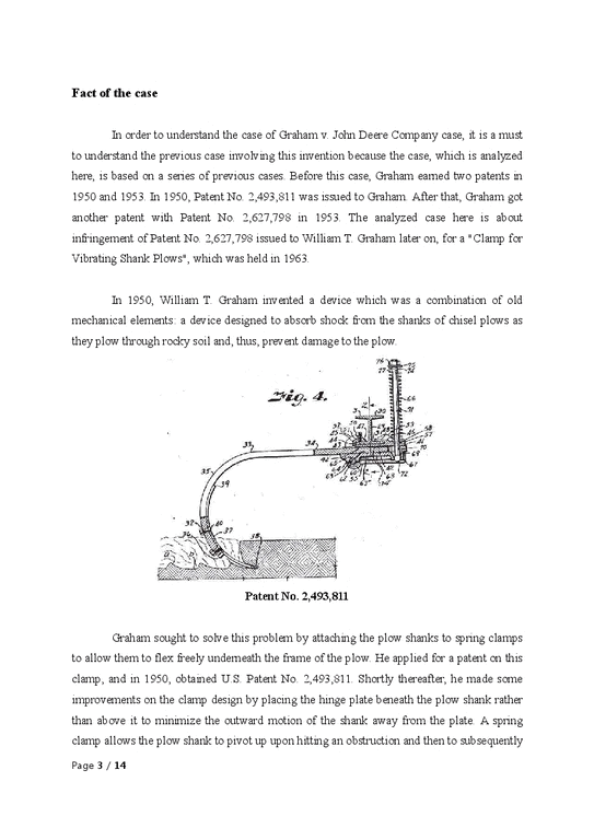 Graham v. John Deere Company 사례(영문) 사회과학