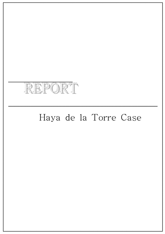 국제법  Haya de la Torre Case-1페이지