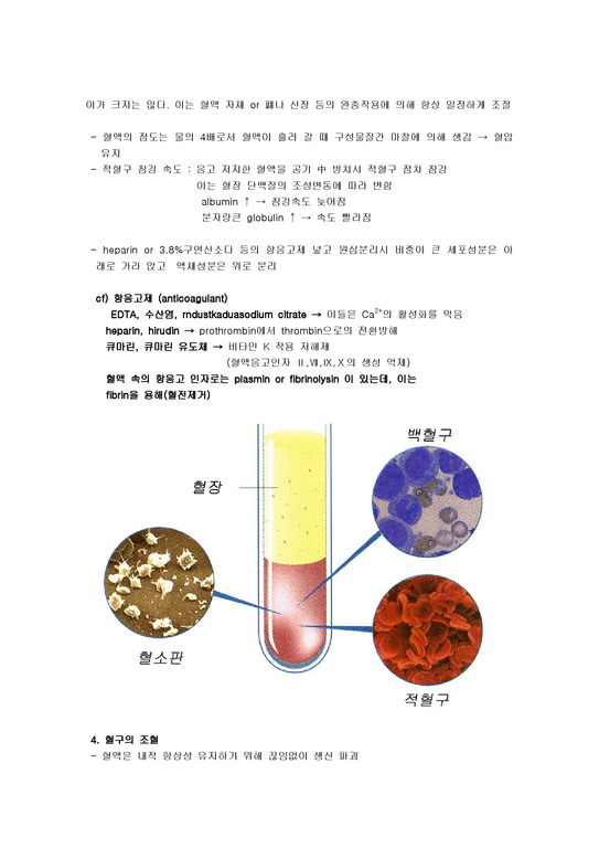 혈액(적혈구 백혈구 혈소판)과 면역 및 혈관 - 의약학