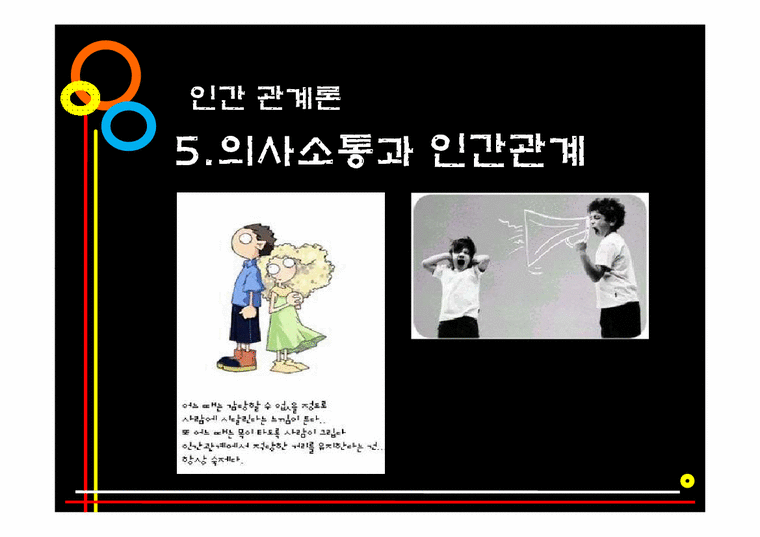 인간관계론 제5장 의사소통과 인간관계 - 사회과학