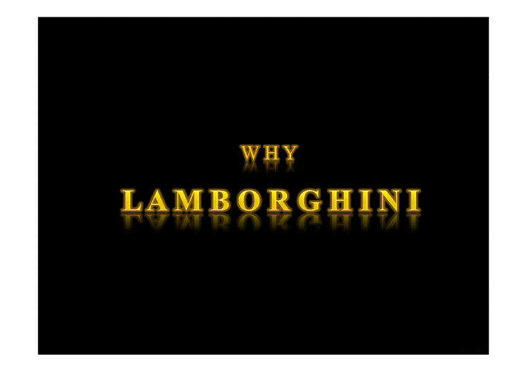 국제마케팅  람보르기니(Lamborghini) 마케팅전략-1페이지