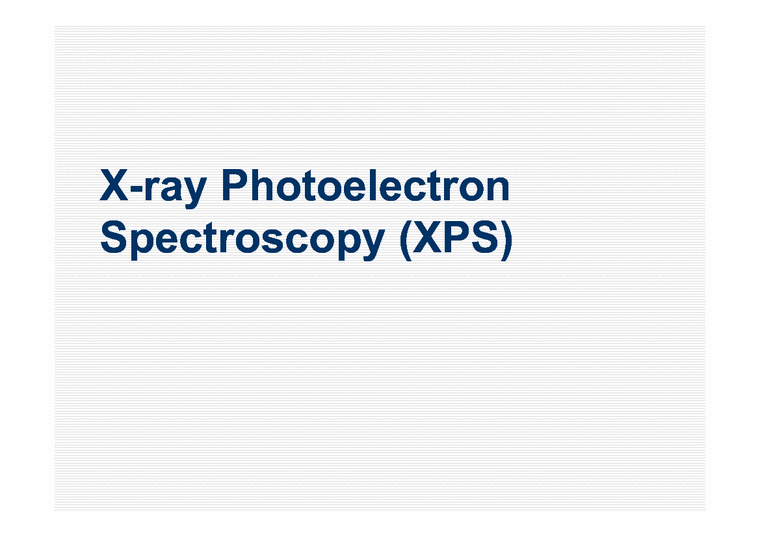 반도체  X-ray Photoelectron Spectroscopy(XPS)-1페이지