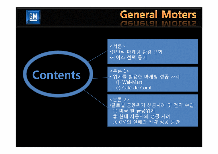위기 활용 사례를 통한 GM의 마케팅 전략 분석-3페이지