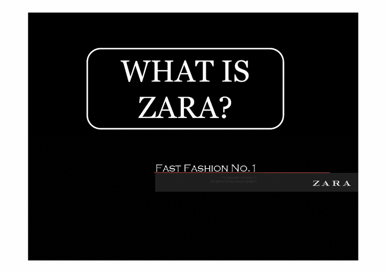 국제경영  Fast Fashion ZARA 자라 전략분석-3페이지