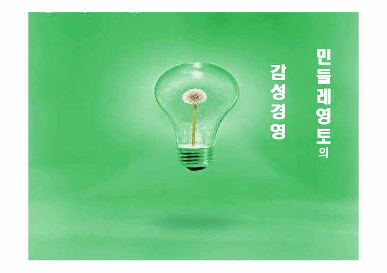 마케팅  민들레영토의 감성경영-1페이지