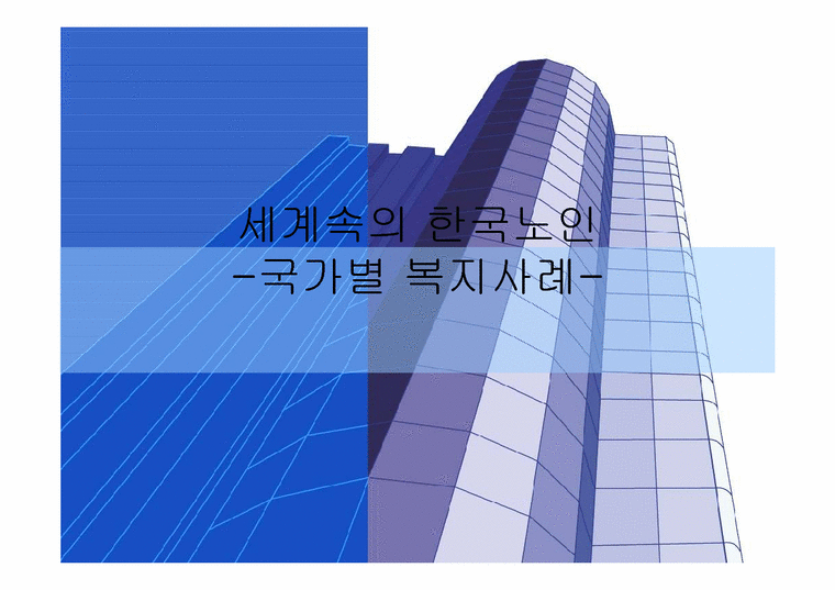 노인사회복지  세계속의 한국 노인(국가별 복지사례)-1페이지