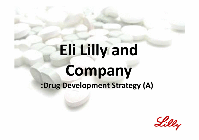 제약산업  ELI LILLY의 사례연구(영문)-1페이지