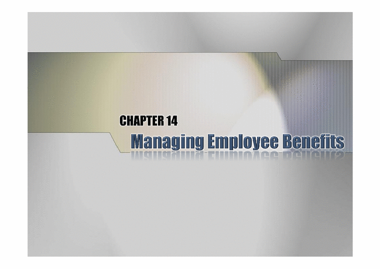 HRM  Managing Employee Benefits-1페이지