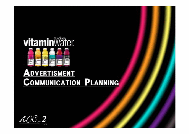 광고캠페인  글라소 비타민워터 광고기획서-1페이지