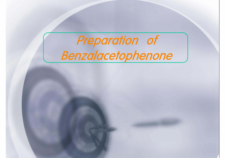 유기화학실험  Preparation of Benzalacetophenone-1페이지