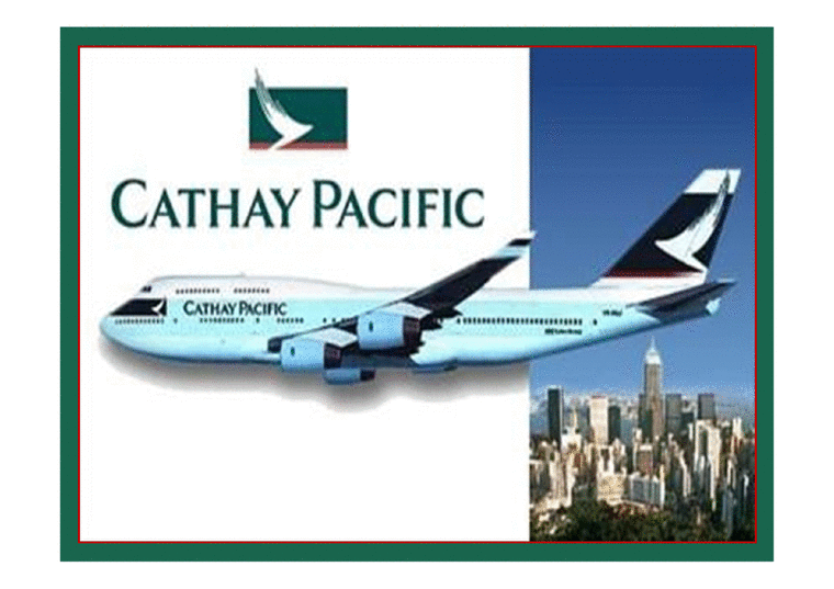 항공사 CATHAY PACIFIC 케세이 퍼시픽 온라인마케팅-1페이지