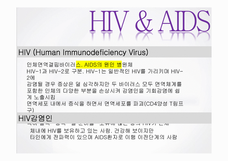 보건학  AIDS(후천성 면역결핍 증후군)-3페이지