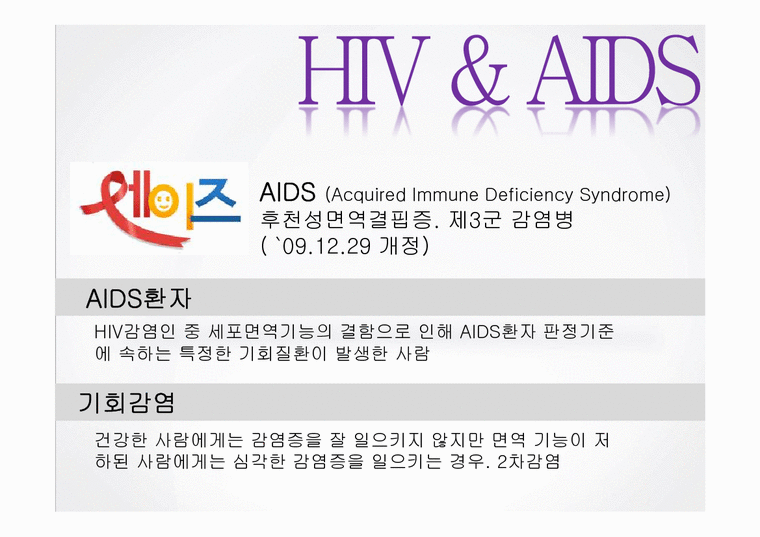 보건학  AIDS(후천성 면역결핍 증후군)-4페이지