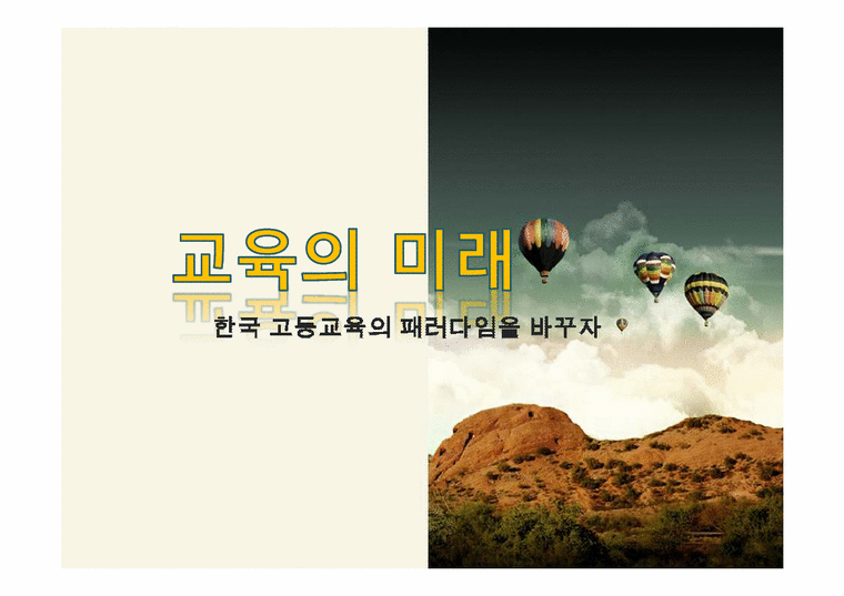 한국 고등교육의 미래-1페이지