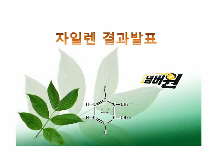 자일렌 폐기물 재생 - 자연/공학