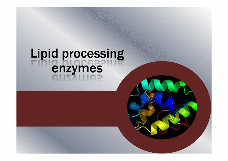 Lipid processing enzymes 자연/공학