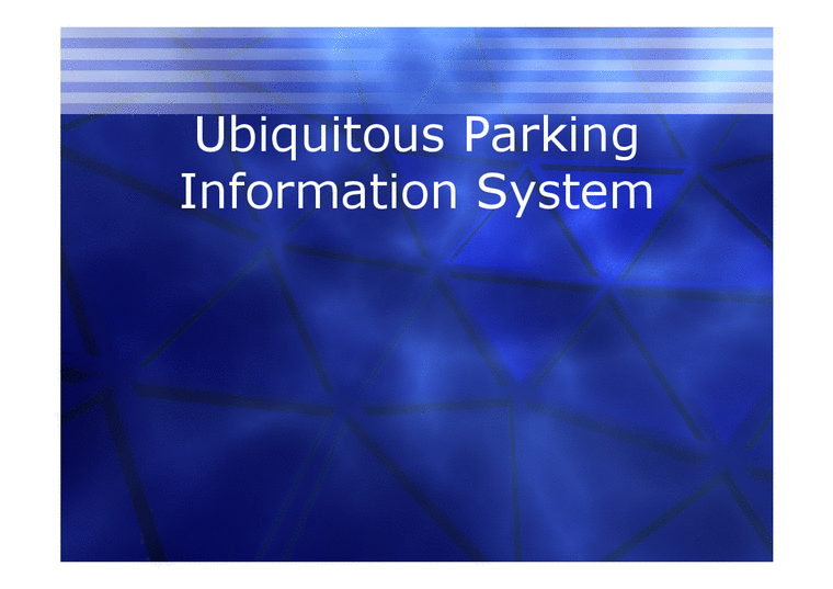 유비쿼터스 주차 정보 시스템(영문)-1페이지