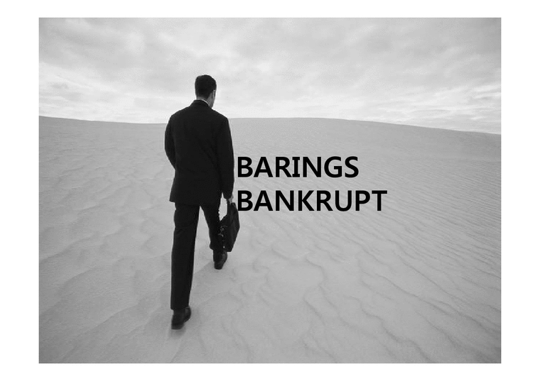 금융학  베어링스 은행(BARINGS) 파산사례(영문)-1페이지