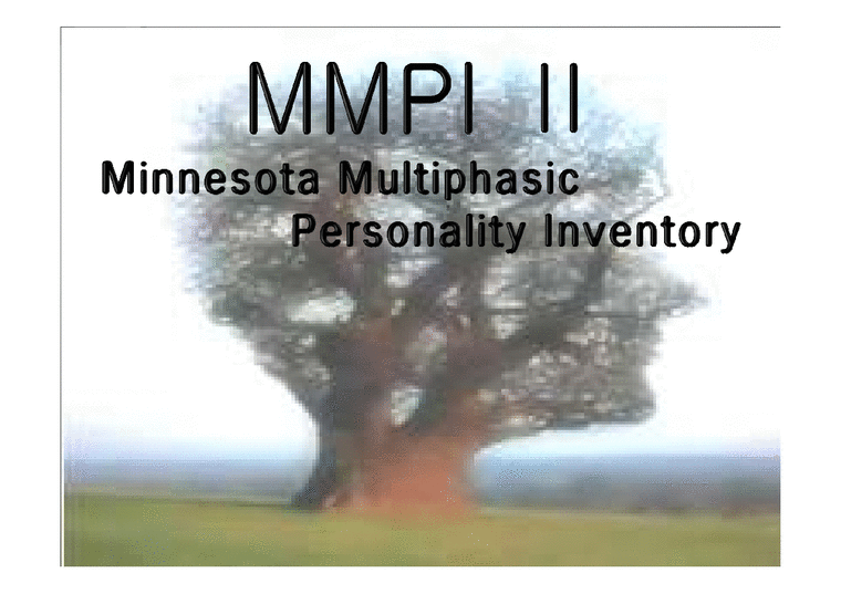 심리학  MMPI와 MMPI-2 적용과 실제-1페이지