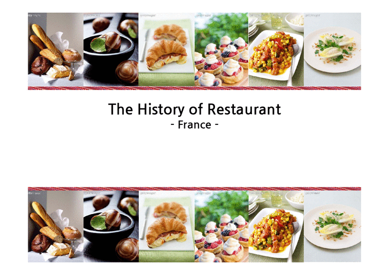 프랑스 레스토랑의 역사(영문)-2페이지