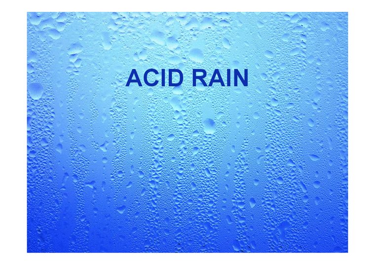 ACID RAIN(산성 강우) 대책을 위한 국제적 협력-1페이지