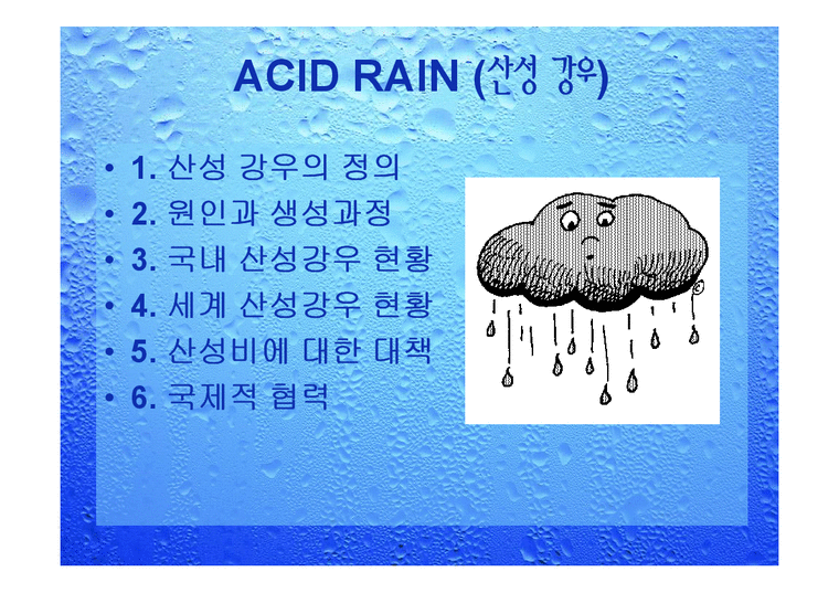 ACID RAIN(산성 강우) 대책을 위한 국제적 협력-2페이지