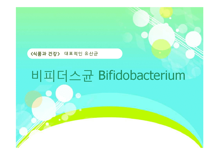 식품과 건강  비피더스균 Bifidobacterium-1페이지