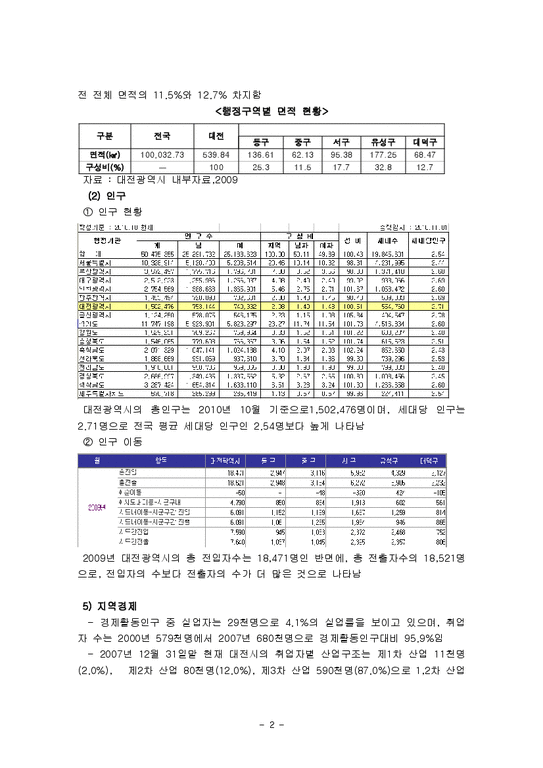 관광경영정책  대전과 울산비교(관광경영적 관점에서)-3페이지